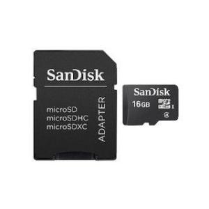 SanDisk/サンディスク  microSDHCカード 16GB Class4 SDSDQ-016G-J35U ※SD変換アダプタ付き