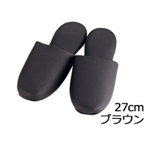 　  エンボスレザースリッパ　ＮＲＬ−２４ ブラウン