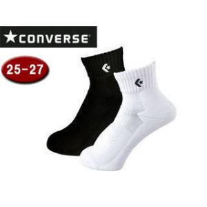 コンバース CONVERSE CB16006P-1911 コンバースニューアンクルソクス（2足組） 【25-27cm】 （ブラック×ホワイト）