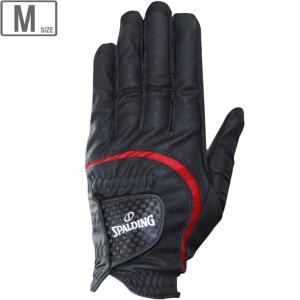 LEZAX/レザックス SPALDING ゴルフグローブ メンズ左手用 【ブラック】【Mサイズ】 SPGL-3656
