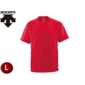 デサント DESCENTE  DB200-RED ベースボールシャツ(Tネック) 【L】 (レッド)｜murauchi