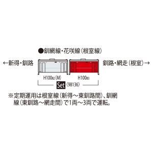 TOMIX トミックス JR H100形ディーゼルカー(釧網線・花咲線ラッピング車)セット 98136｜murauchi
