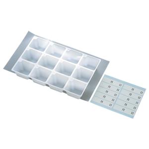 　 ＰＳ製　使い捨て　検食容器トレーセット　１２穴（１００枚入）