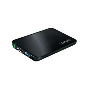 センチュリー  シンプルBOX2.5 USB3.0＋eSATA SATA6G 2.5インチHDDケース 工具不要 CSS25EU3BK6G｜murauchi