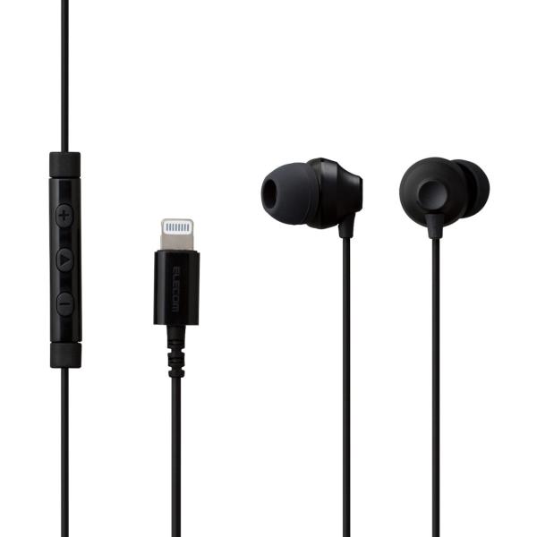 ELECOM エレコム Lightning接続ヘッドホンマイク/FAST MUSIC ブラック EH...