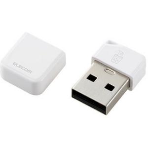 ELECOM エレコム  USBメモリ/USB3.2(Gen1)対応/小型/キャップ付/誤消去防止機能ソフト対応/64GB/ホワイト MF-USB3064GWH｜murauchi