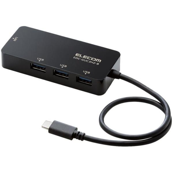 ELECOM エレコム 有線LANアダプタ/Giga対応/USB3.1/Type-C/USBハブ付/...