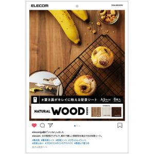 ELECOM エレコム  撮影用背景シート NATURAL WOOD A3サイズ 6枚入 DGA-BPA3NW｜murauchi