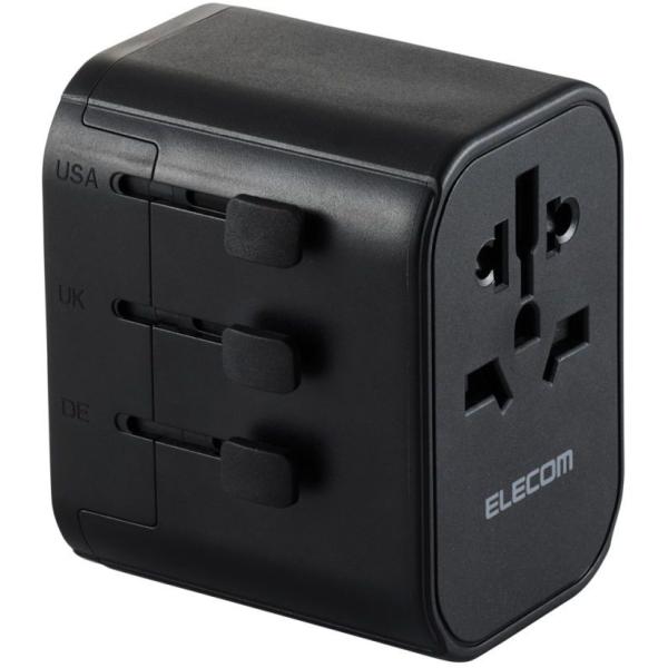 ELECOM エレコム 海外用マルチ変換アダプタ/A/BF/O/SEタイプ/出力15W/USB-C×...