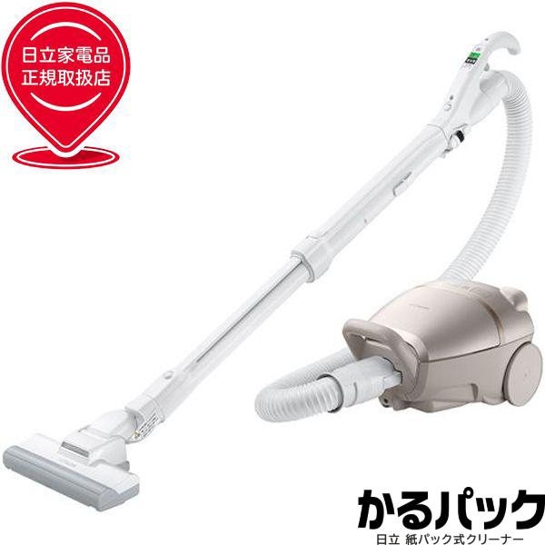 HITACHI 日立 掃除機 紙パック式クリーナー かるパック CV-KP300M N ライトゴール...
