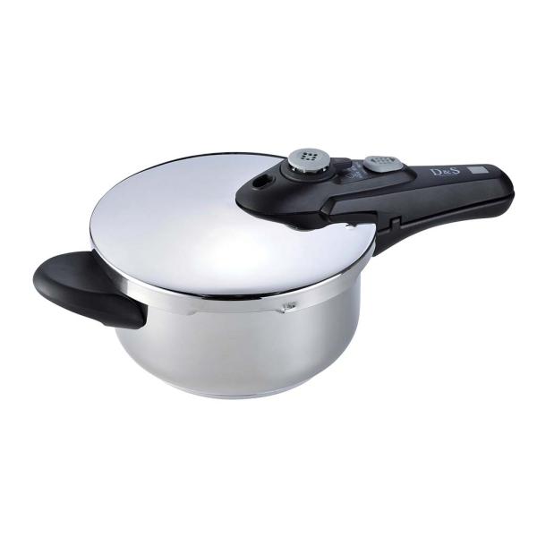 D&amp;S デザインアンドスタイル 圧力鍋３．０Ｌ　浅型