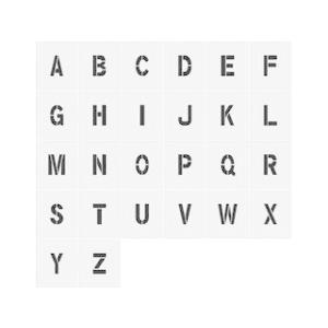 AIMARK アイマーク ステンシル A〜Z 1セット26枚単位 文字サイズ150×95mm AST...