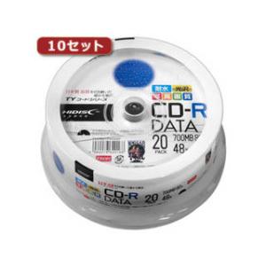 HIDISC/ハイディスク 【10セット】HI DISC CD-R(データ用)高品質 20枚入 TY...
