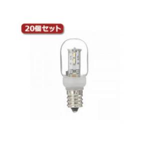 YAZAWA  YAZAWA ナツメ形LEDランプ電球色E17クリア20個セット LDT1LG20E17X20｜murauchi