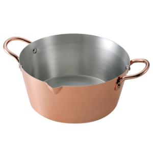 両手天ぷら鍋 20cm ガス火専用 からっと銅のあげなべ （ ガス火対応