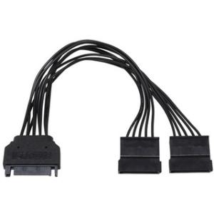 ainex アイネックス シリアルATA用二股電源ケーブル 15cm ブラック S2-1501SAC...