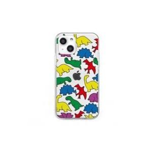 dparks dparks ソフトクリアケース for iPhone 13 mini カラフルザウルス DS21140i13MN｜murauchi