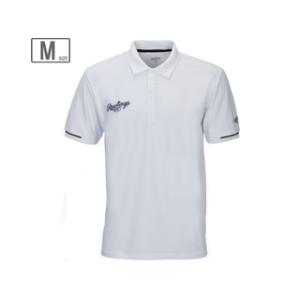 ローリングス Rawlings  超伸半袖ポロシャツ Mサイズ ホワイト/ネイビー AST9F03