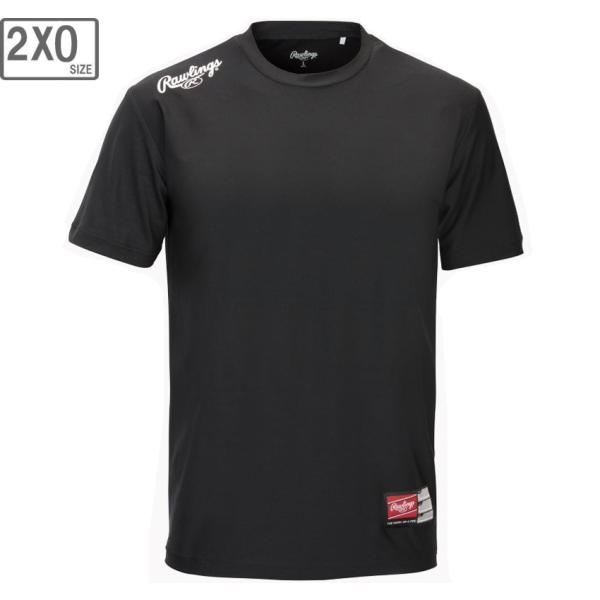 Rawlings ローリングス [超伸] プレーヤーＴシャツ 2XOサイズ ブラック/ホワイト AS...