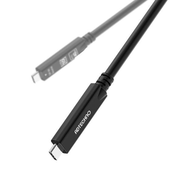 ADTECHNO エーディテクノ 【納期未定】DP alt &amp; 10G対応 光ファイバUSB-Cケー...