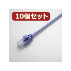 ELECOM エレコム  【10個セット】 エレコム やわらかLANケーブル(Cat5E準拠) LD-CTY/BU3X10｜murauchi