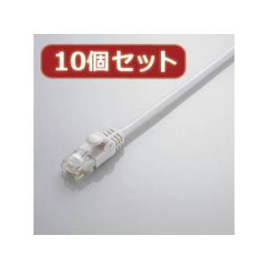 ELECOM エレコム 【10個セット】 エレコム Gigabit やわらかLANケーブル(Cat6...