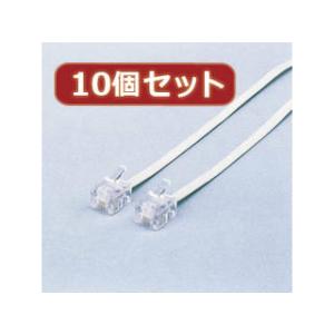 エレコム 【10個セット】 エレコム スリムモジュラケーブル(白) MJ-15WHX10
