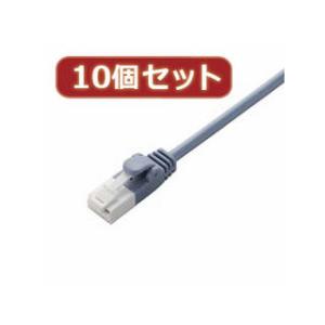 ELECOM エレコム 【10個セット】 エレコム　ツメ折れ防止やわらかLANケーブルCat6準拠 LD-GPYT/BU05X10｜murauchi