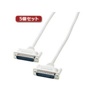 サンワサプライ 【5個セット】 サンワサプライ RS-232Cケーブル(25pin/クロス・同期通信...