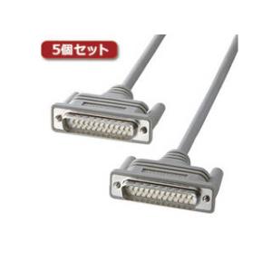 サンワサプライ 【5個セット】 サンワサプライ RS-232Cケーブル(25pin/クロス・非同期通...