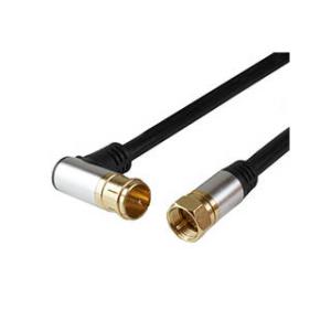 HORIC 5個セット HORIC アンテナケーブル 5m ブラック アルミヘッド L字差込式/ネジ...