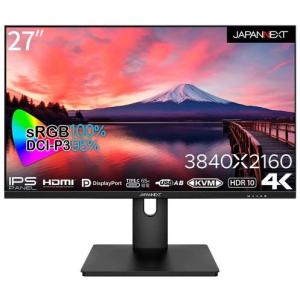 JAPANNEXT ジャパンネクスト 4K対応 27型液晶ディスプレイ/DP×1、HDMI×1、Type-C×1/ブラック/1年保証 JN-IPS273UHDR-C65W｜murauchi