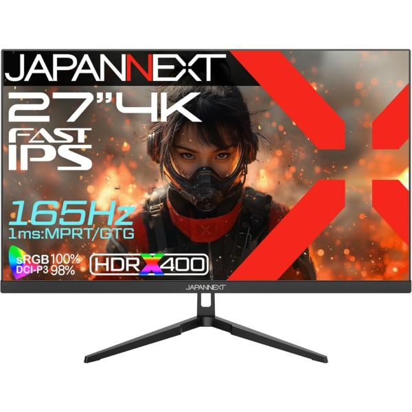 JAPANNEXT ジャパンネクスト 4K対応27型ゲーミングモニター(IPS/165Hz/DPx2...