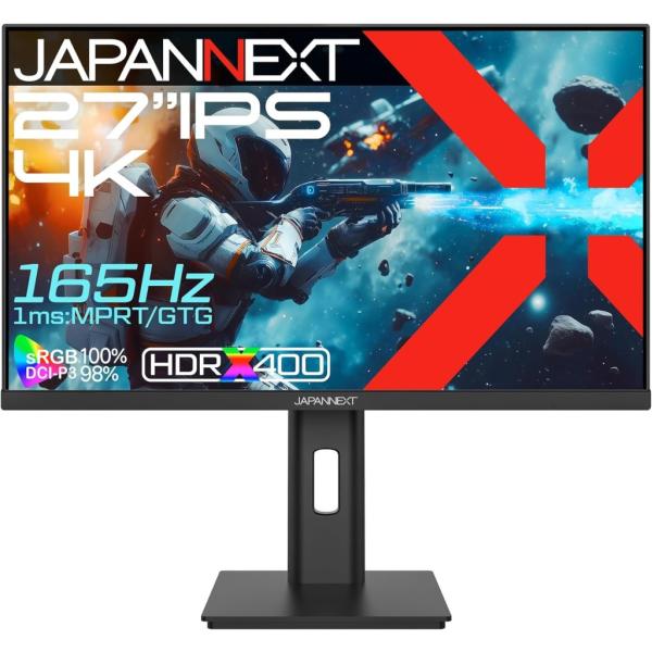 JAPANNEXT ジャパンネクスト 4K対応27型ゲーミングモニター(IPS/165Hz/スピーカ...