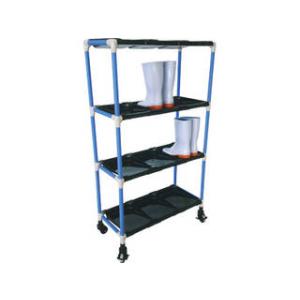 抗菌イレクター長靴ラックキャスター6列4段24人用Yの商品画像