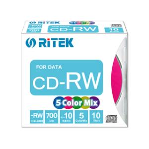 Ri-JAPAN/アールアイジャパン  CD-RW700.MIX10P A　データ用CD-RW(5色各2枚入り)｜murauchi