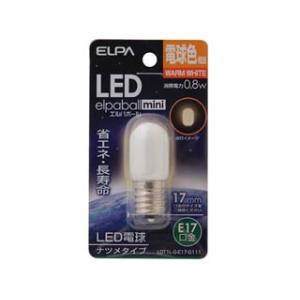 朝日電器 ＥＬＰＡ  LDT1L-G-E17-G111 LED装飾電球シリーズ(ナツメ球タイプ)口金E17・電球色｜murauchi