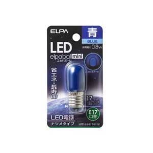 朝日電器 ＥＬＰＡ  LDT1B-G-E17-G112 LED装飾電球シリーズ(ナツメ球タイプ)口金E17・青｜murauchi