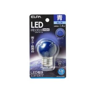 朝日電器 ＥＬＰＡ  LDG1B-G-G252 LED装飾電球シリーズ(ミニボールG40形タイプ)口金E26・青｜murauchi