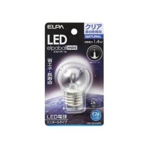 朝日電器 ＥＬＰＡ  LDG1CN-G-G255 LED装飾電球シリーズ(ミニボールG40形タイプ)口金E26・クリア昼白色｜murauchi