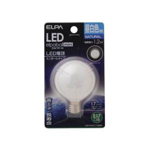 朝日電器 ＥＬＰＡ  LDG1N-G-E17-G260 LED装飾電球シリーズ(ミニボールG50形タイプ)口金E17・昼白色｜murauchi