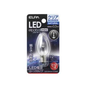 朝日電器 ＥＬＰＡ  LDC1CN-G-E12-G305 LED装飾電球シリーズ(ローソク球タイプ)口金E12・クリア昼白色｜murauchi