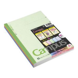 KOKUYO/コクヨ ノ-3CANX5 キャンパスノート6号(セミB5)A罫30枚5冊組
