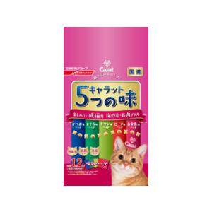 ペットライン 株式会社  キャラット 5つの味 楽しみたい成猫用 海の幸・お肉プラス 1.2kg(2...