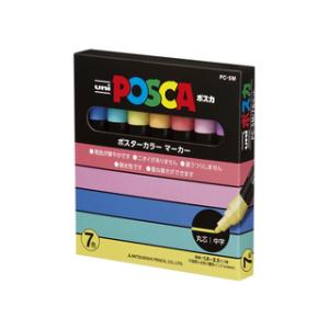 uni/三菱鉛筆 納期未定 POSCA ポスカ 中字丸芯 7色セット PC5M7C