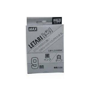 MAX/マックス 【Bepop mini/ビーポップミニ】レタリテープ 9mm幅 白 黒文字 LM-L509BW｜murauchi