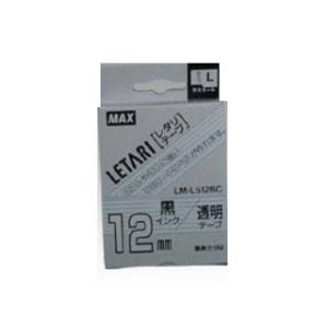 MAX/マックス 【Bepop mini/ビーポップミニ】レタリテープ 12mm幅 透明 黒文字 LM-L512BC｜murauchi