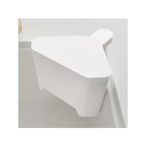 YAMAZAKI 山崎実業 【AQUA/アクア】浮かせる　フタ付き三角コーナー　ホワイト