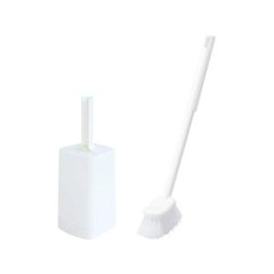 LEC レック corronII 持ち上げられるケース付 トイレブラシ ホワイト B00356