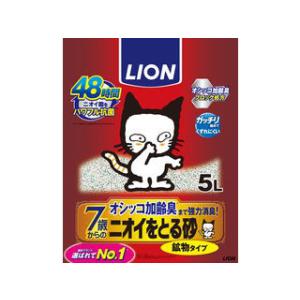 LION PET ライオン商事  ニオイをとる砂 7歳以上 鉱物タイプ 5L｜murauchi
